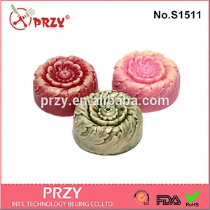 Decorative flower silicone candle mold