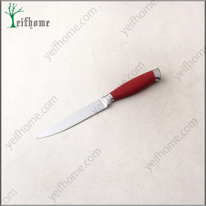 2017 stainless steel 5 pcs kitchen knife set with red handle