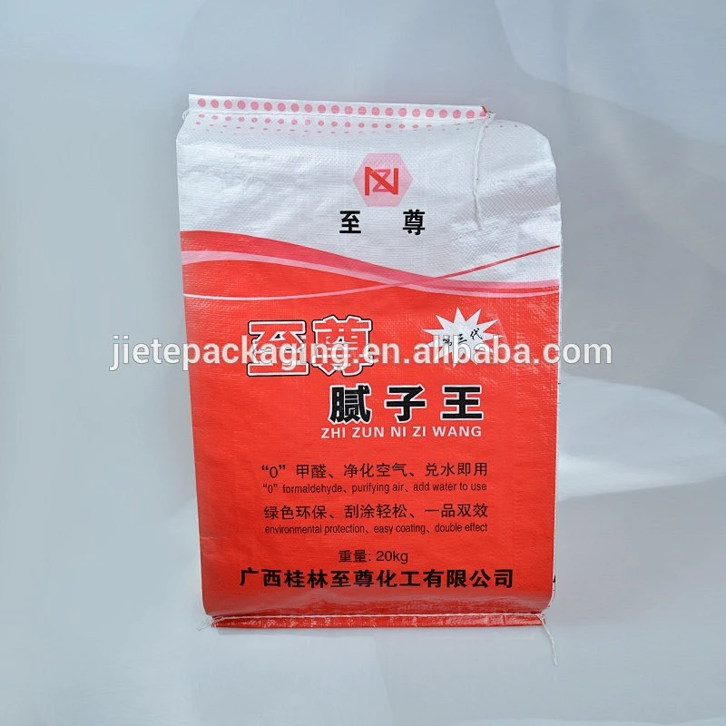 popular style pp woven putty powder packing bag 20kg with printing
