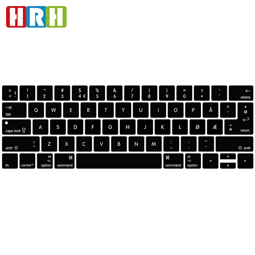 unique functional keyboard protector Waterproof Norwegian Silicone Keyboard Cover Keypad Skin For macbook pro touch bar new 13