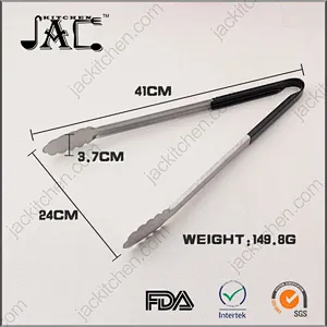 Convenient Stainless Steel Pp Kitchenware Tongs