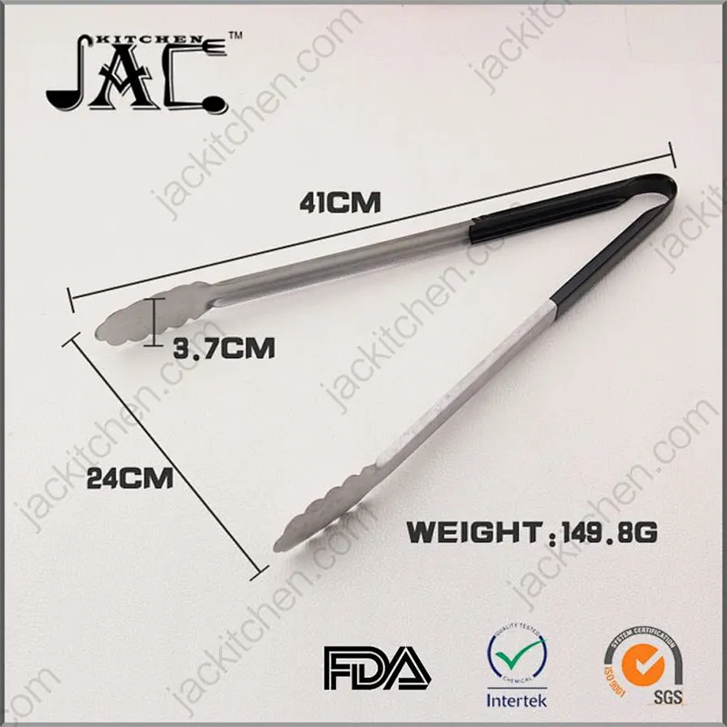 Convenient Stainless Steel Pp Kitchenware Tongs