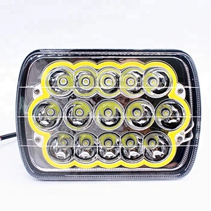 Lightech 45W Jeep Red Blue White Yellow Halo Ring front lights 5x7 led headlight