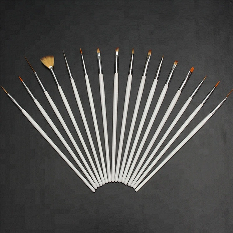 16Pcs professional acrylic carving powder gel liquid salon nali art brushes set polish gel makeup brushes nail tools