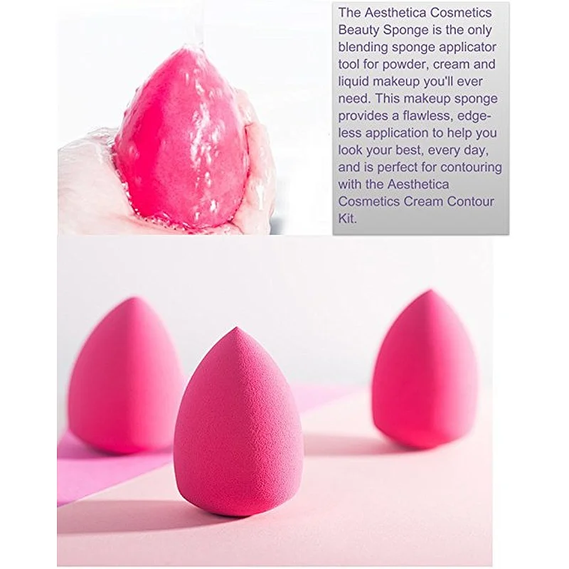 3pc latex free makeup blender sponge puff