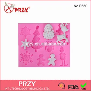 F550 przy Cheap fondant silicone molds for christmas