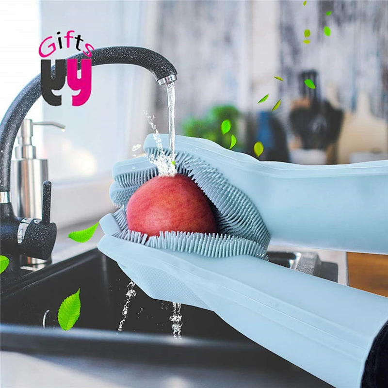 Heat Resistant Silicon Dish Scrubber Glove