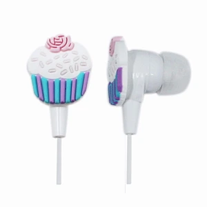 Fashionable Cupcake decorated promotion earphone without mic