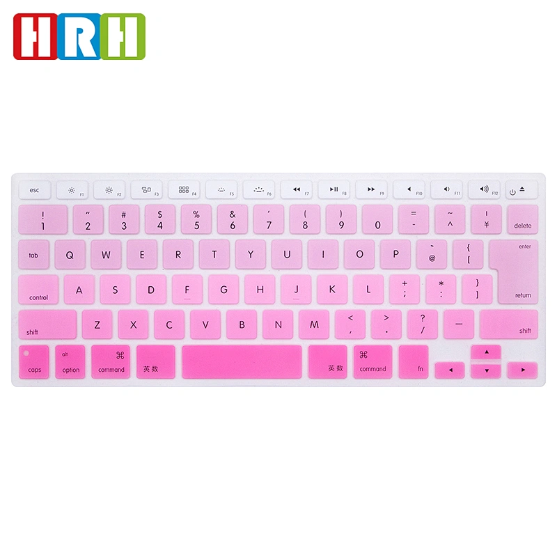 Rainbow custom silicone keyboard cover Keyboard Protective Film laptop skin For macbook Pro 13 English Keyboard Skin