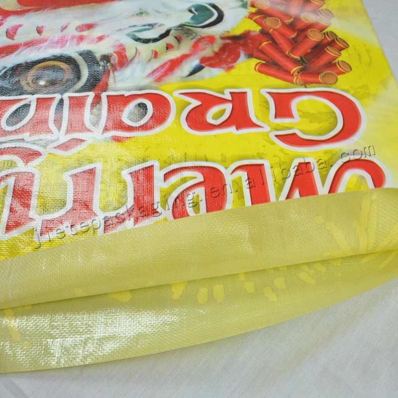 Wholesale customized transparent plastic laminated pp woven rice bag
