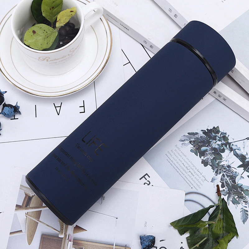 Promotional in-stock 304 SS Vacuum Cup Business Gift Cup for Office Use 500ml Customized Logo Vacuum Flask