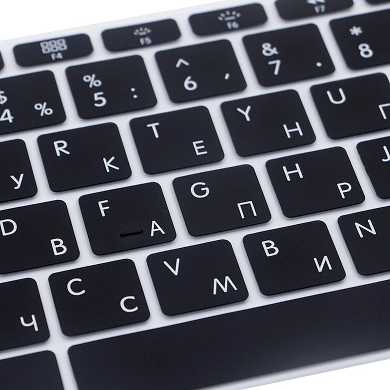 Spanish English Russian Silicone Keyboard Skin Cover for Macbook pro 12'' 13'' Newest Design Silky  Anti-static Keyboard Protect