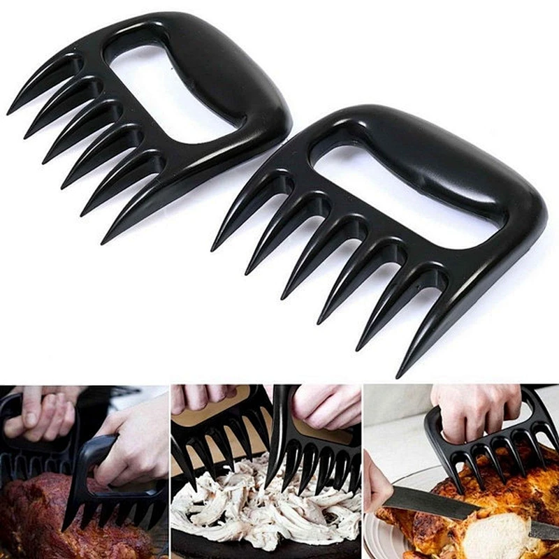 Black Barbecue Claws Meat Handler Fork Shred Lift BBQ Shredding Tool
