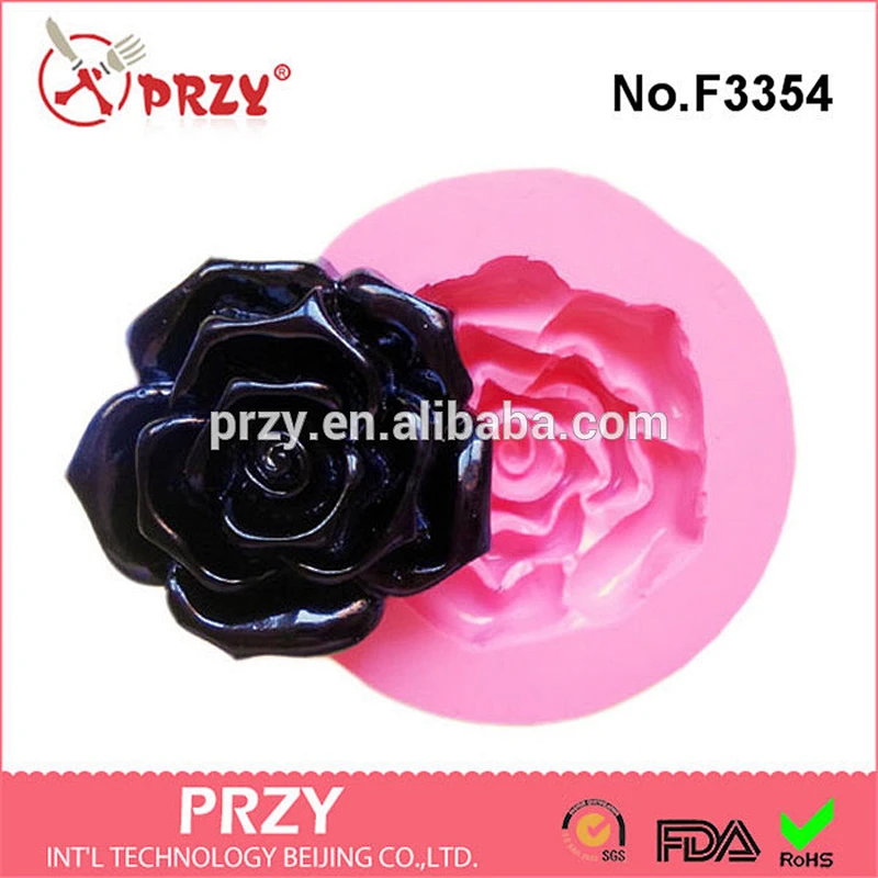 F3354 Rose mold for fondant silicone rose cake mold diy candy mold