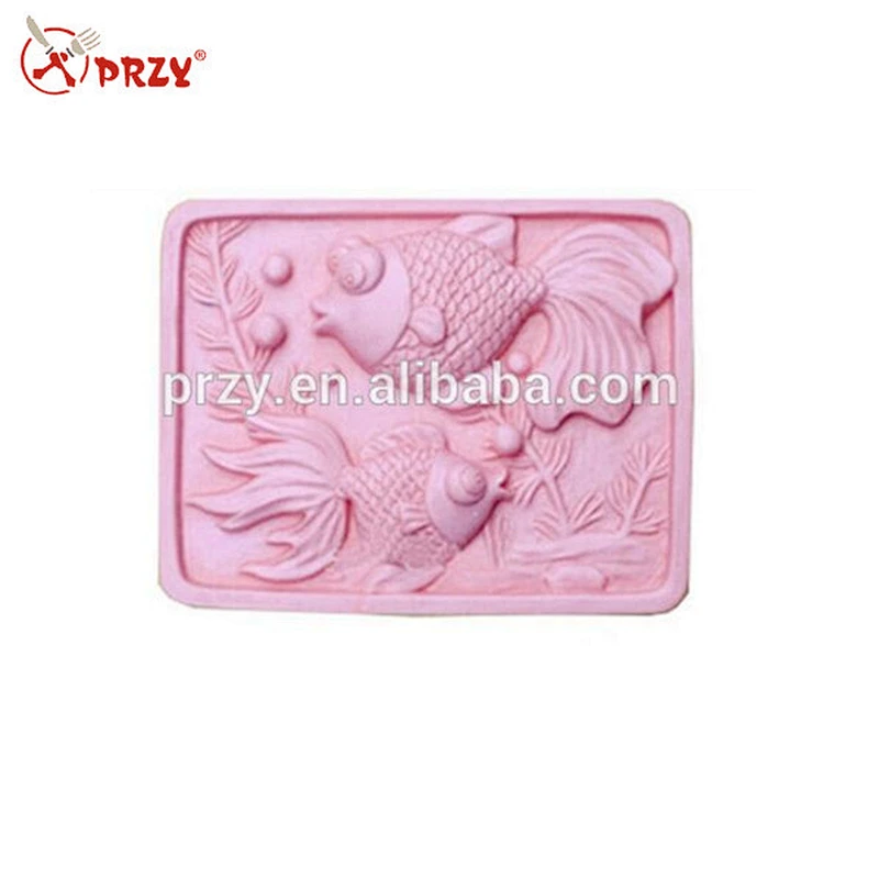PR027 2015 DIY handmade goldfish silicone molds for soap making