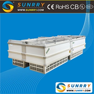 Static Cooling Supermarket Vegetable Refrigerated Display Island Freezer 1850MM Length (SY-SIS185B SUNRRY)