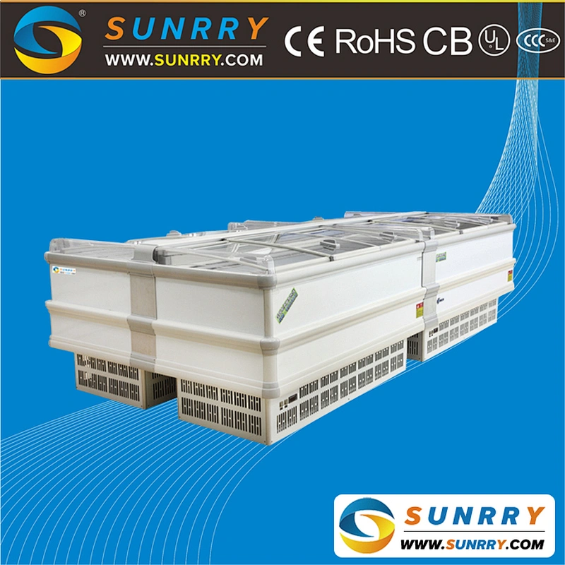 Static Cooling Supermarket Vegetable Refrigerated Display Island Freezer 1850MM Length (SY-SIS185B SUNRRY)