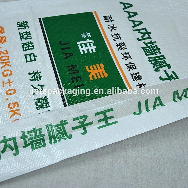 cheap plastic wall putty powder pp woven packing bag with liner 20kg 25kg 50kg