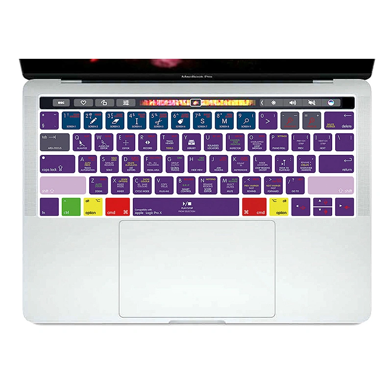Hot Sale logic pro x shortcuts keypad skin OEM TPU Keyboard Covers shortcuts keyboard skin for macbook pro touch cover