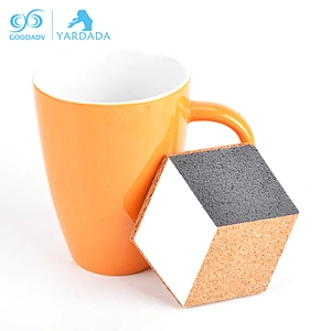 China factory wholesale cheap cork board coaster six square cork cup coaster pad
