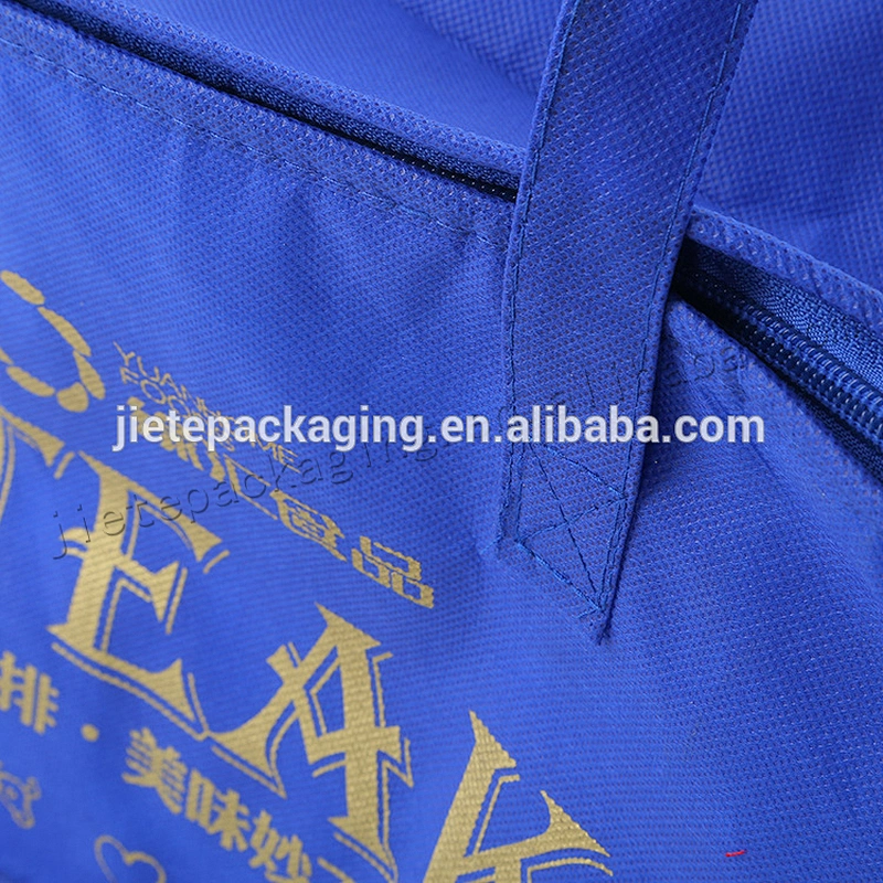 Camping and Household use flexiloop carry handle plastic non woven shopping bag with zipper,foil film