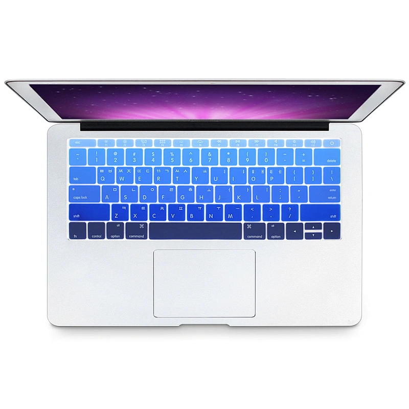 Custom Ombre Color silicone keyboard protector korean keyboard cover For macbook air laptop for Mac 12 new pro 13 A1708