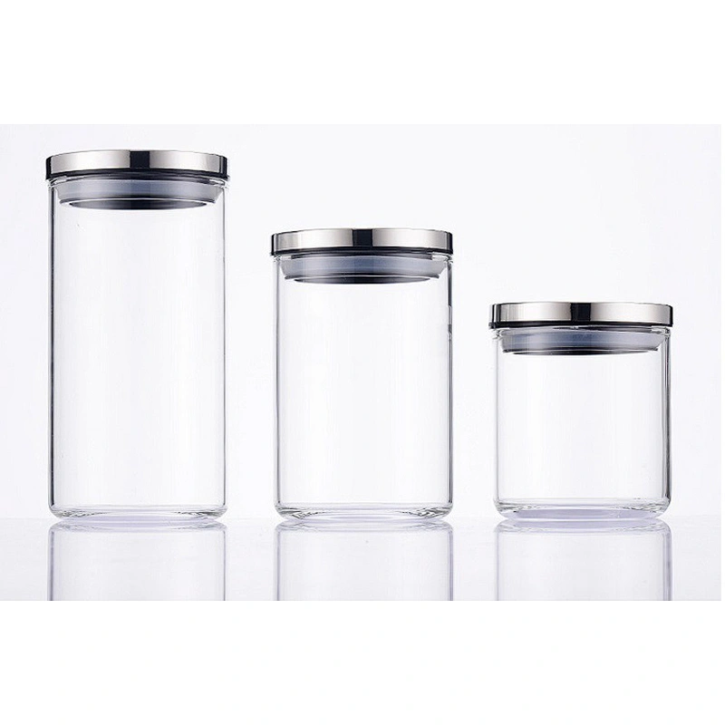 Transparent multifunctional seal glass pot with PP stainless steel cover for food