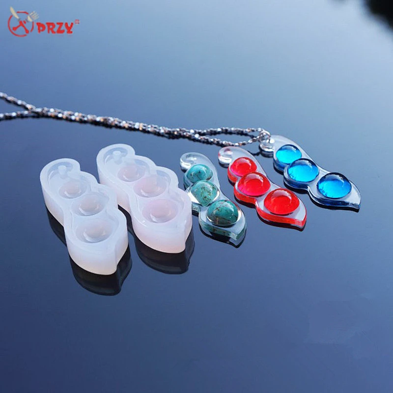 Pea Pods Pendant Silicone mould Bean pendant molds DIY Crystal Jewelry accessories epoxy Mold