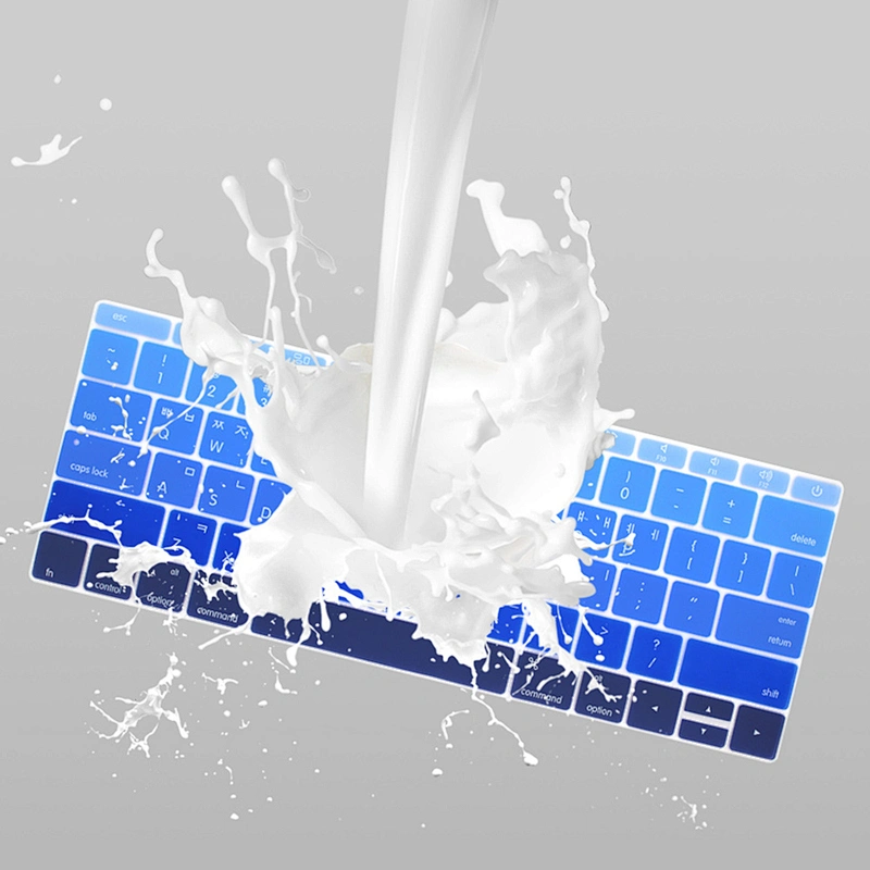 English Version Ombre Color Korean Silicone Keyboard Cover Skin keyboard protector For Macbook 12inch for macbook New Pro13