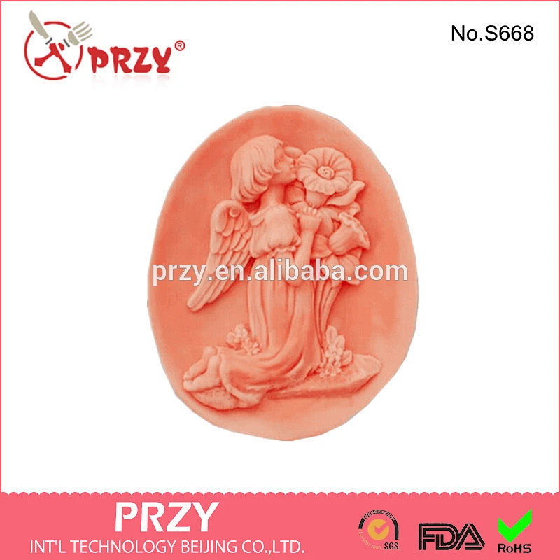 Pray Angel Silicone Mold for Soap , Angel Girl Silicone Mold for Soap