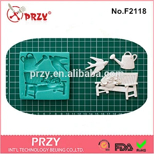 F2118 PRZY food grade Garden Elements silicone fondant mold