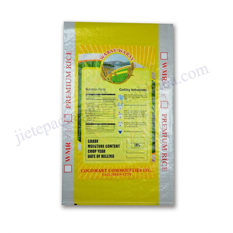 Customized design printing 25kg bopp laminated basmati rice india bag