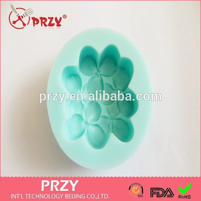 3 leaf flower modelling silicon 3D soap mold