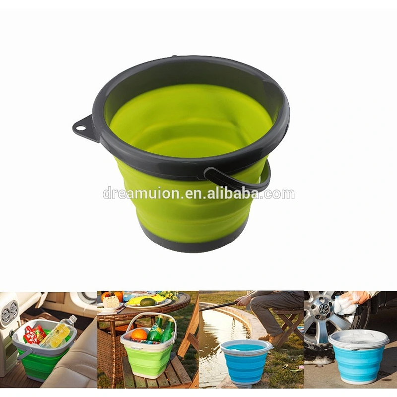 Foldable Folding Retractable Collapsible Silicone Water Bucket 5L,10L Fishing Tackle