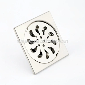 Kingsun Polished Stainless Steel Square Shower Drain Grates KL-81(2.5'')