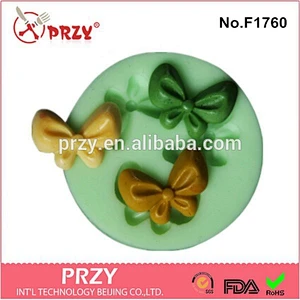 2015 hotsale Polymer clay bow silicone fondant mold