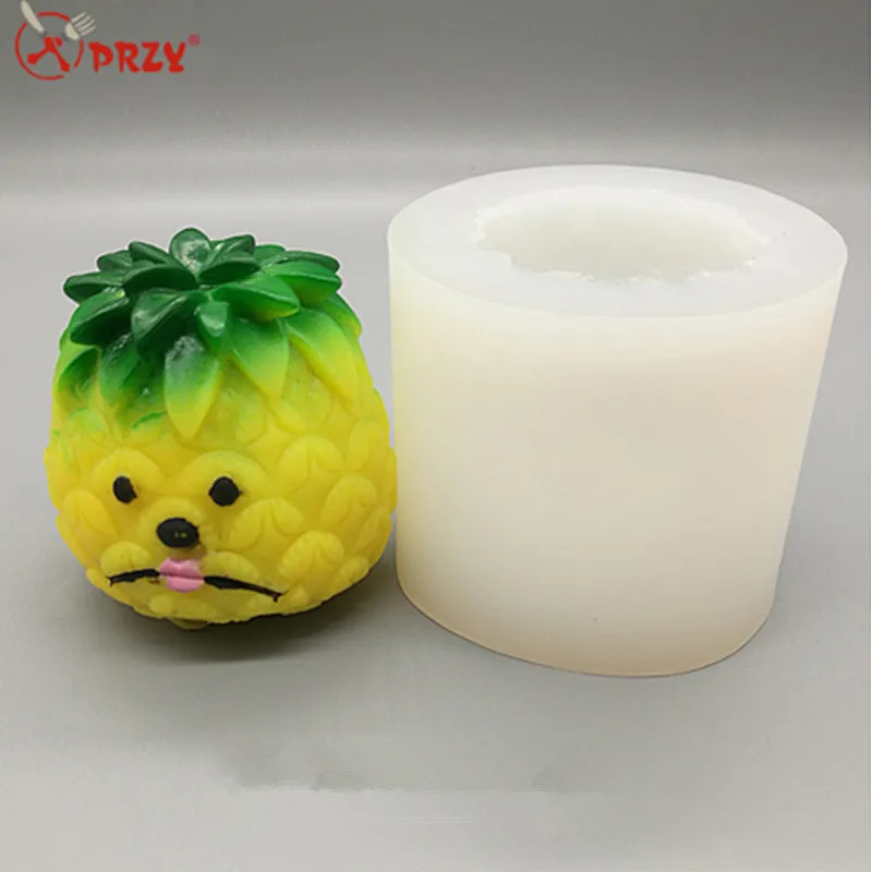 New design cute 3D Cartoon orange fruit soap mould silicone grape banana Soap silicone cake molds