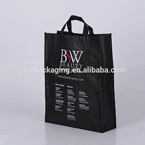 custom black pp non woven promotional shopping bag with logo cheap price