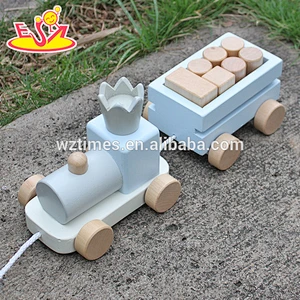 2018 wholesale wooden pull toys for toddlers funny train wooden pull toys for toddlers best pull toys for toddlers W05C075