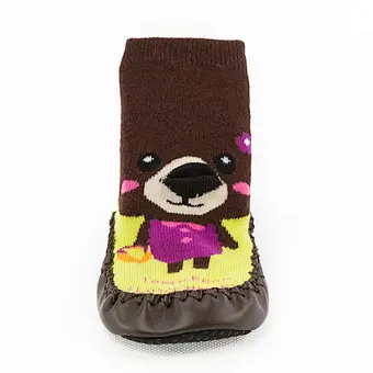 high quality silicone 3d knitting kids anti slip floor home animal baby socks