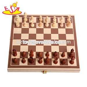Wholesale intelligent kids wooden chess game new fashion children wooden chess game W11A018