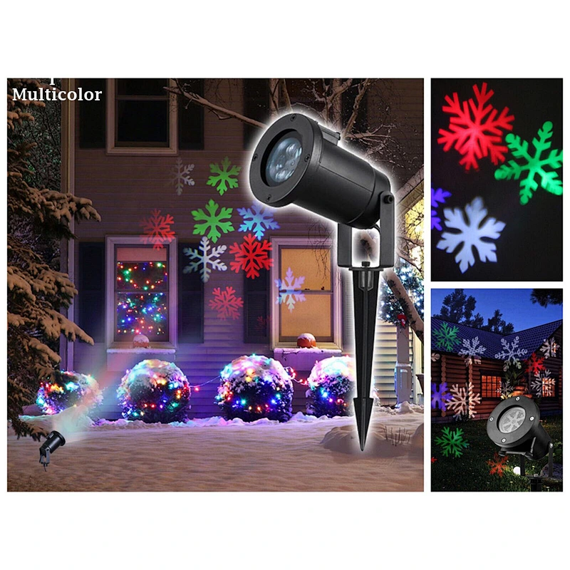 Outdoor led lawn light Waterproof Holiday Lighting Garden Christmas Snowflake projector