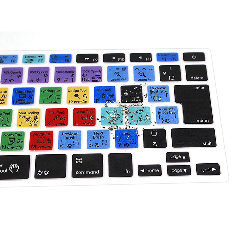 Wholesale Durable Customized PS Functional Silicone Keyboard Skin cover for Mac book Pro 13