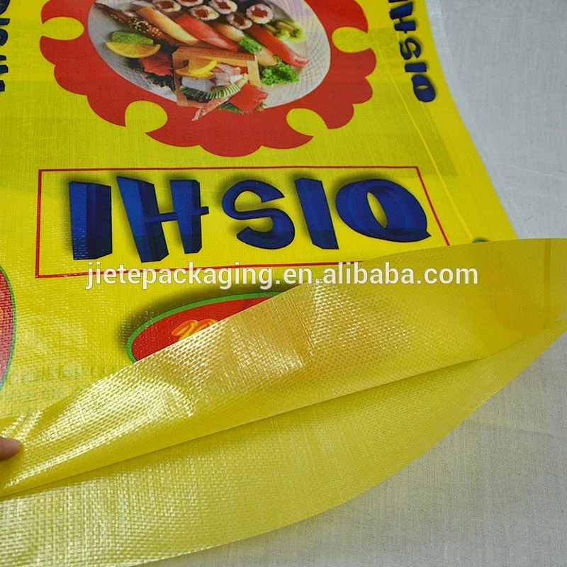 plastic PP woven flower seed, fertilizer, feed, basmati rice, grain bag 25kg with lamination