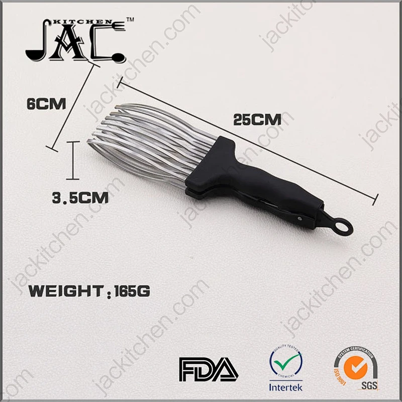 Black Handle Heavy Duty Stainless Steel Roast Cutting Tong