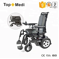 Folding power height adjustable seat electric wheelchair for disabled
