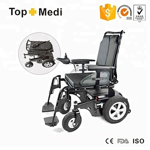 Folding power height adjustable seat electric wheelchair for disabled