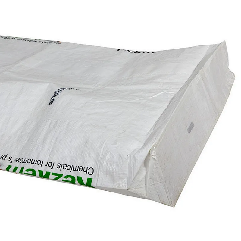 Cheap and quality block bottom white plastic pp woven chemical bag