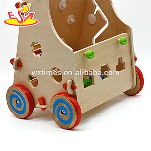 wholesale hot sale kids wooden outdoor baby walker funny children wooden outdoor baby walker W16E053