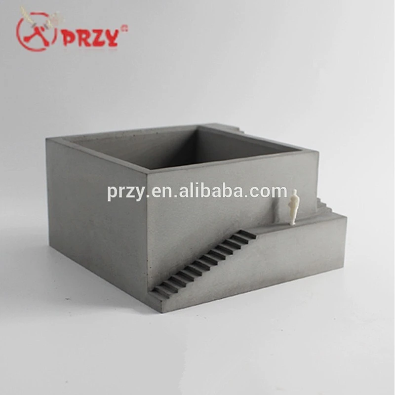 PRZY 2018 new Office Decorative mold for concrete cement flower pot molds 3d silicone Vase Moulds